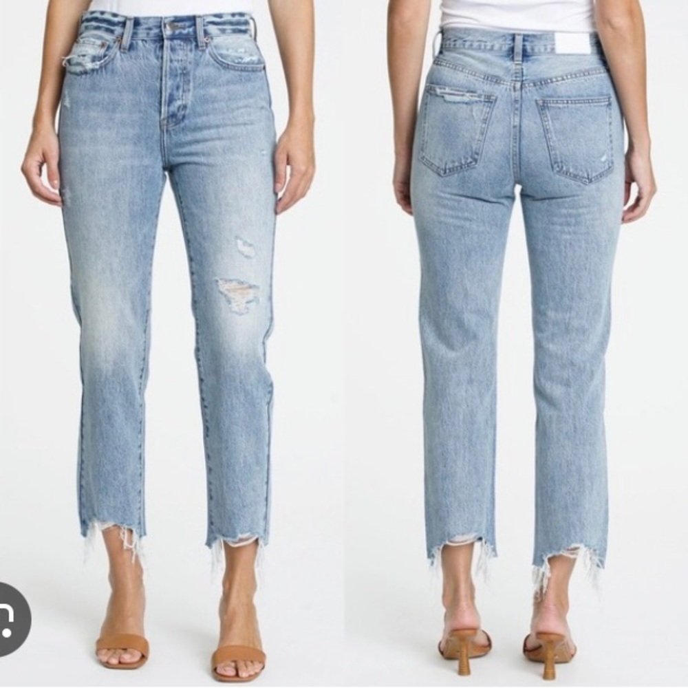 pistola Light Wash Straight Leg Jeans
